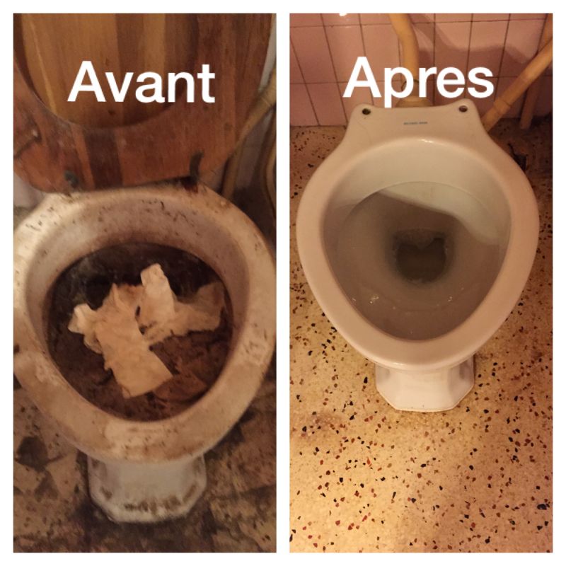 décapage d'un wc à Marseille 
